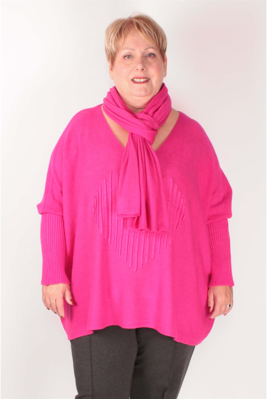 Pull Avec Coeur Fushia